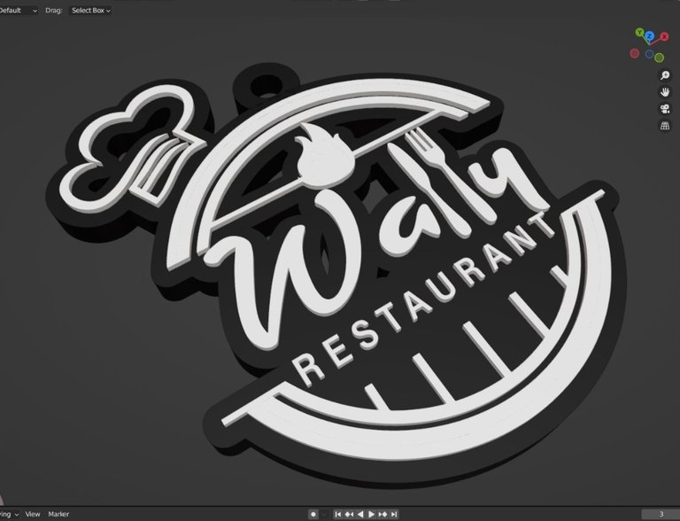A new project, keychains with the Wally Restaurant logo. Let's see how it goes ...
