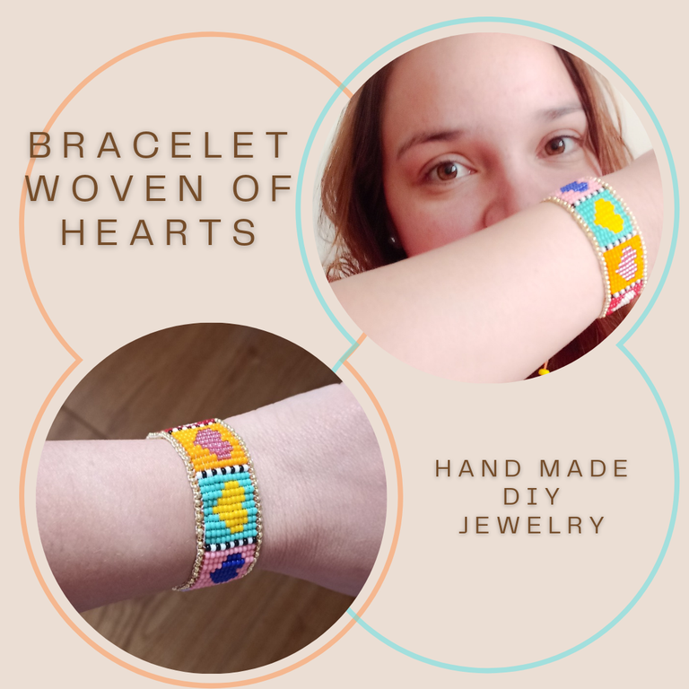 Bracelet woven of hearts ✂️📿 ESP/ING