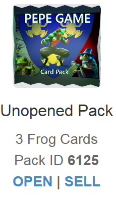 I Won a PEPE Card Pack!  Gold inside????