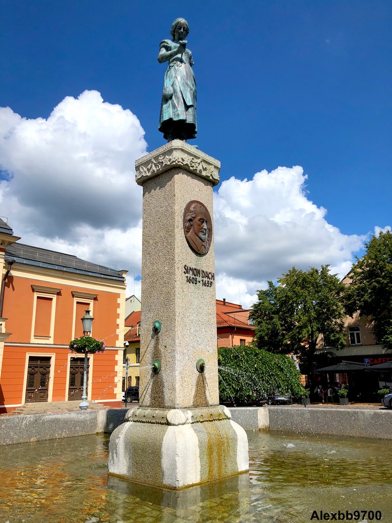 The statue of German poet SIMON DACH 