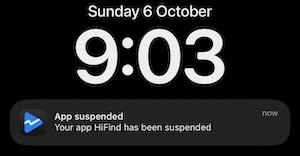 suspended