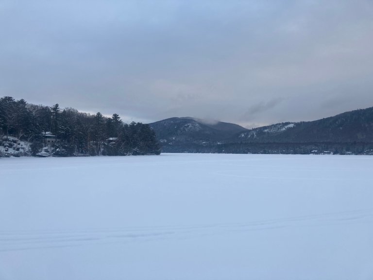 Snow and clouds