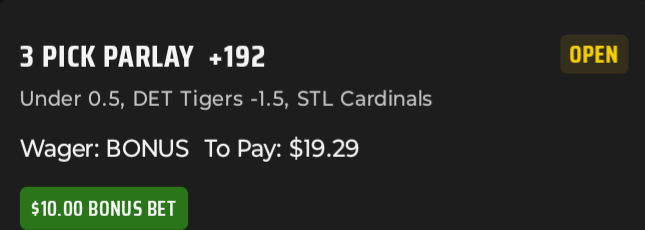 My sportsbook play for June 18th 2025