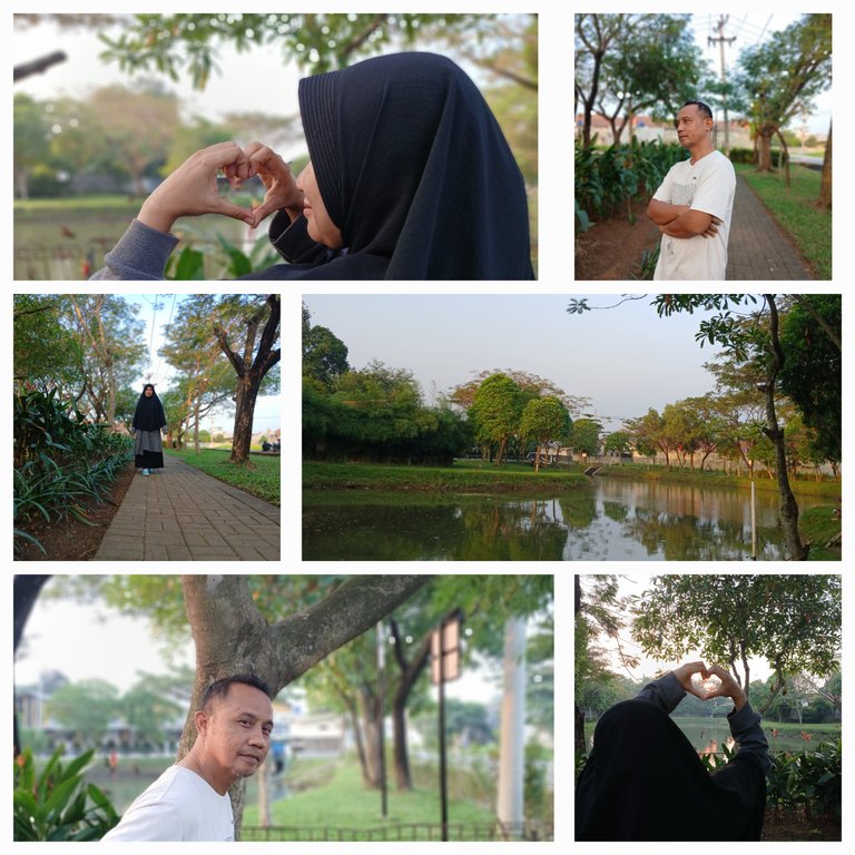 Walking around a beautiful park