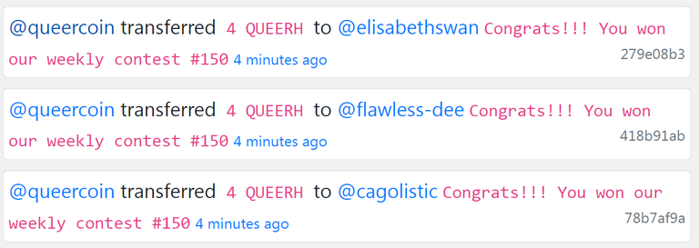 QUEER rewards QC Contest 150