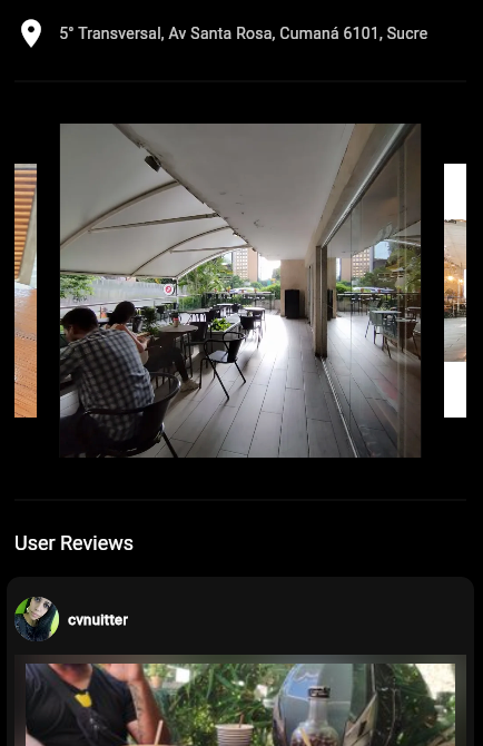 photo gallery and user review