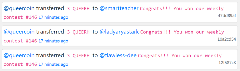 QUEER rewards QC Contest 146