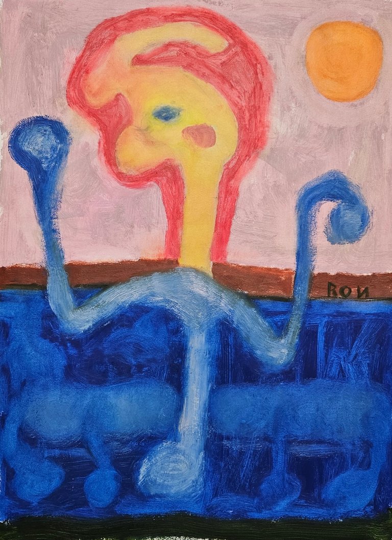 Tuesday Oils and My Neighbor Looking Me Over