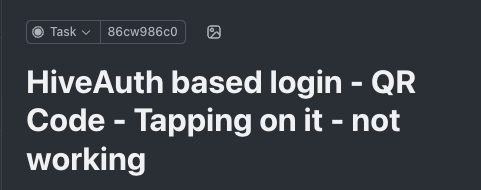 HiveAuth QR Code not tappable