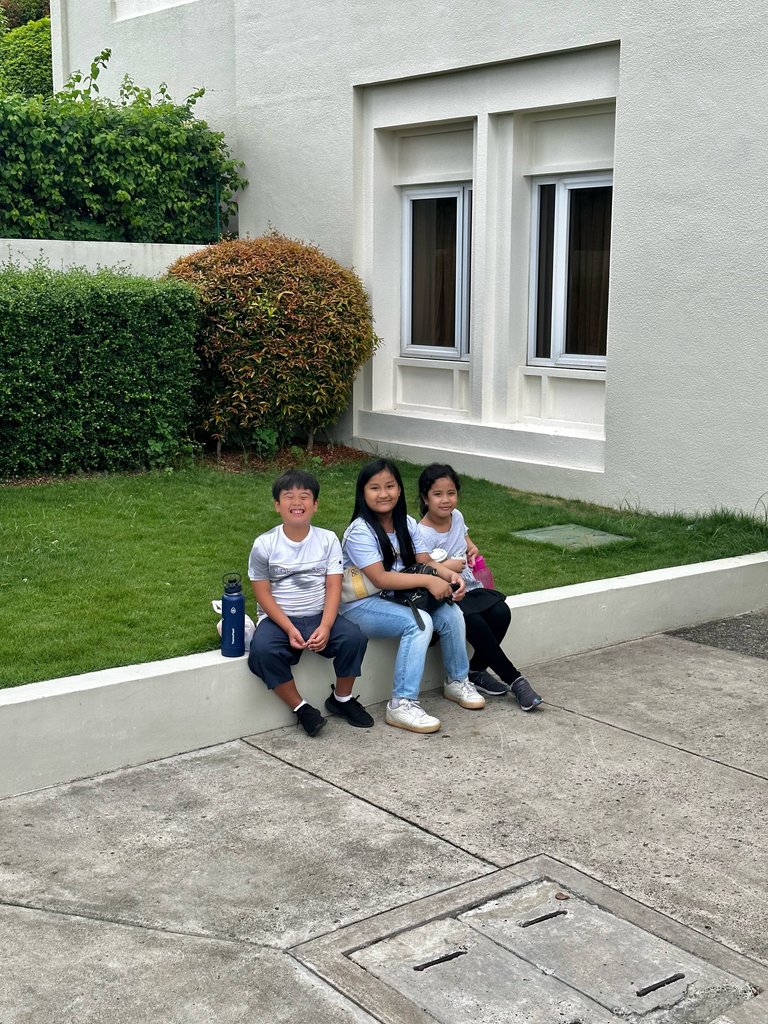 My children with their cousin. Our eldest daughter was not in photo because she had a meeting to attend to.