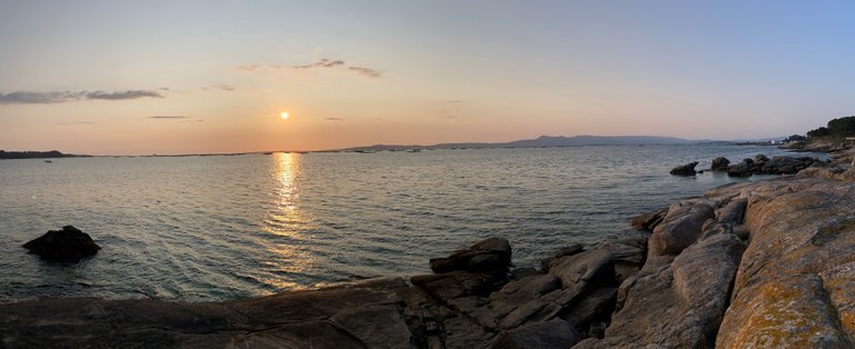 A sunset on the beach