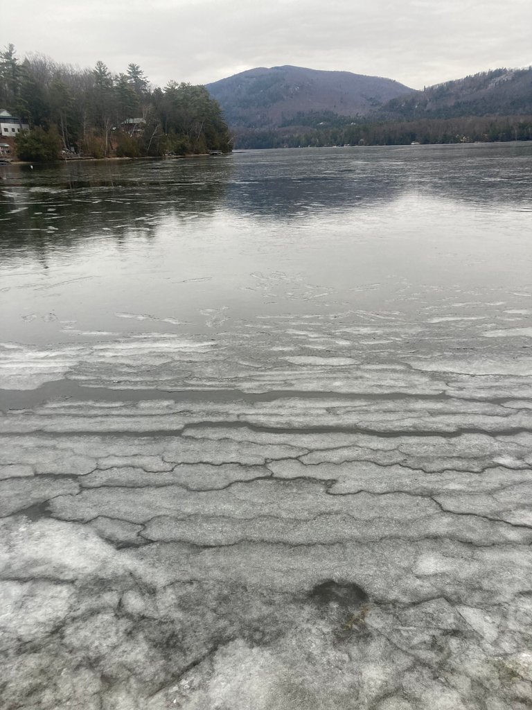 Ice on lake