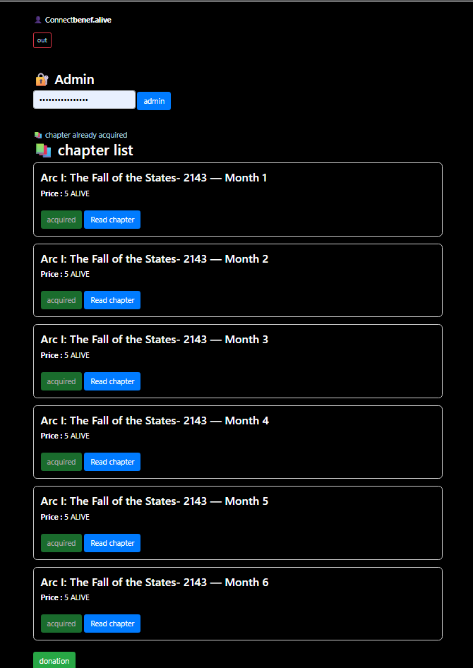 Interactive Story Payable in ALIVE ?