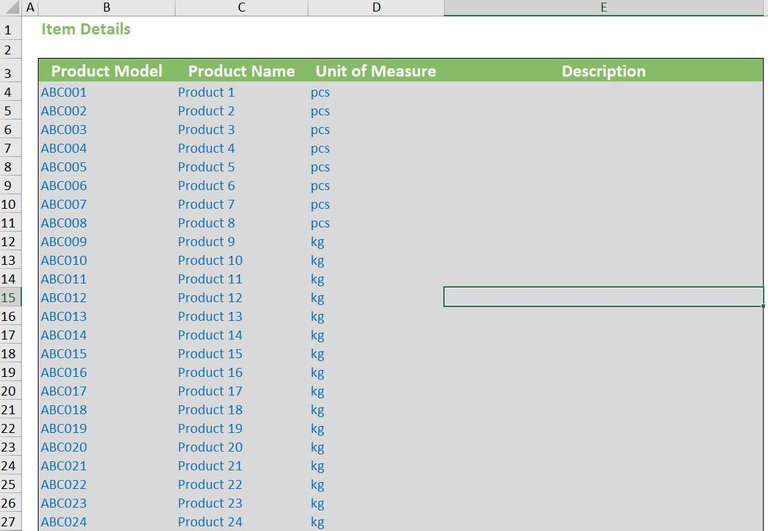 Excel Template for Retail Inventory Management