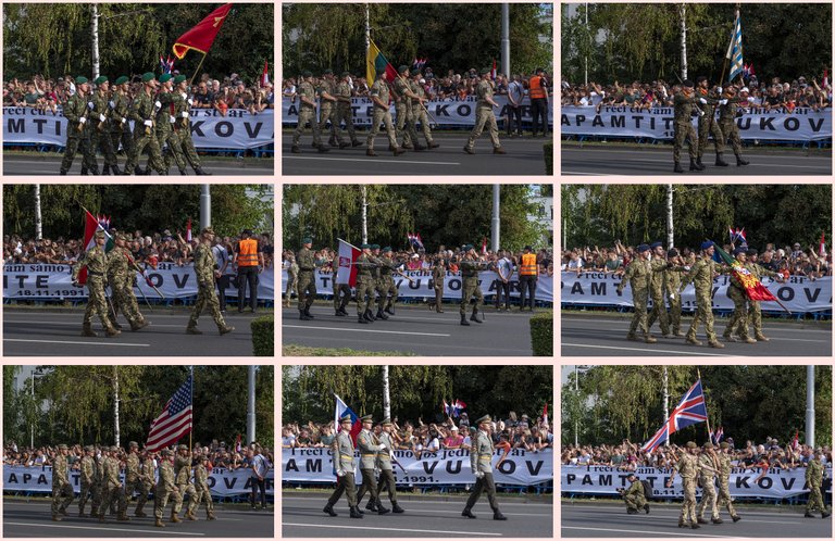 Nine Flags of Nine Foreign Armed Forces