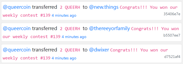 QUEER rewards QC Contest 139
