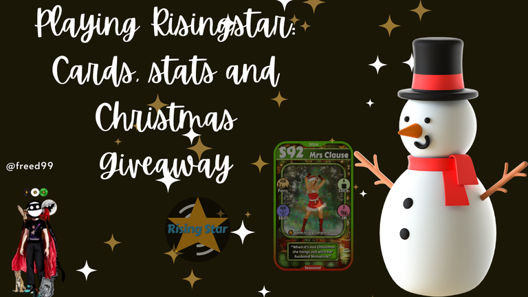 Playing Risingstar: Cards, stats and Christmas Giveaway#29 (End 01/01 00:00 UTC)  [Esp/Eng]