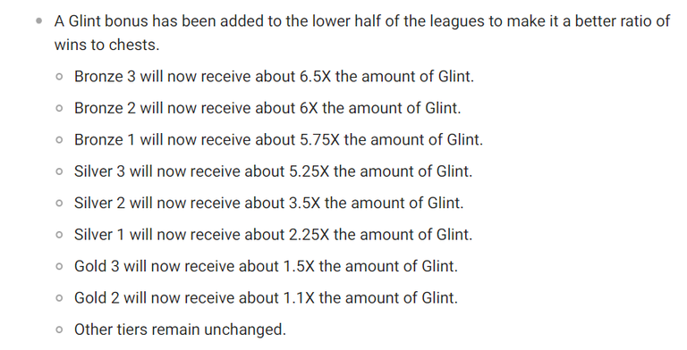 Glint bonus