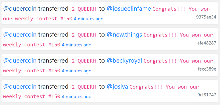 QUEER rewards QC Contest 150