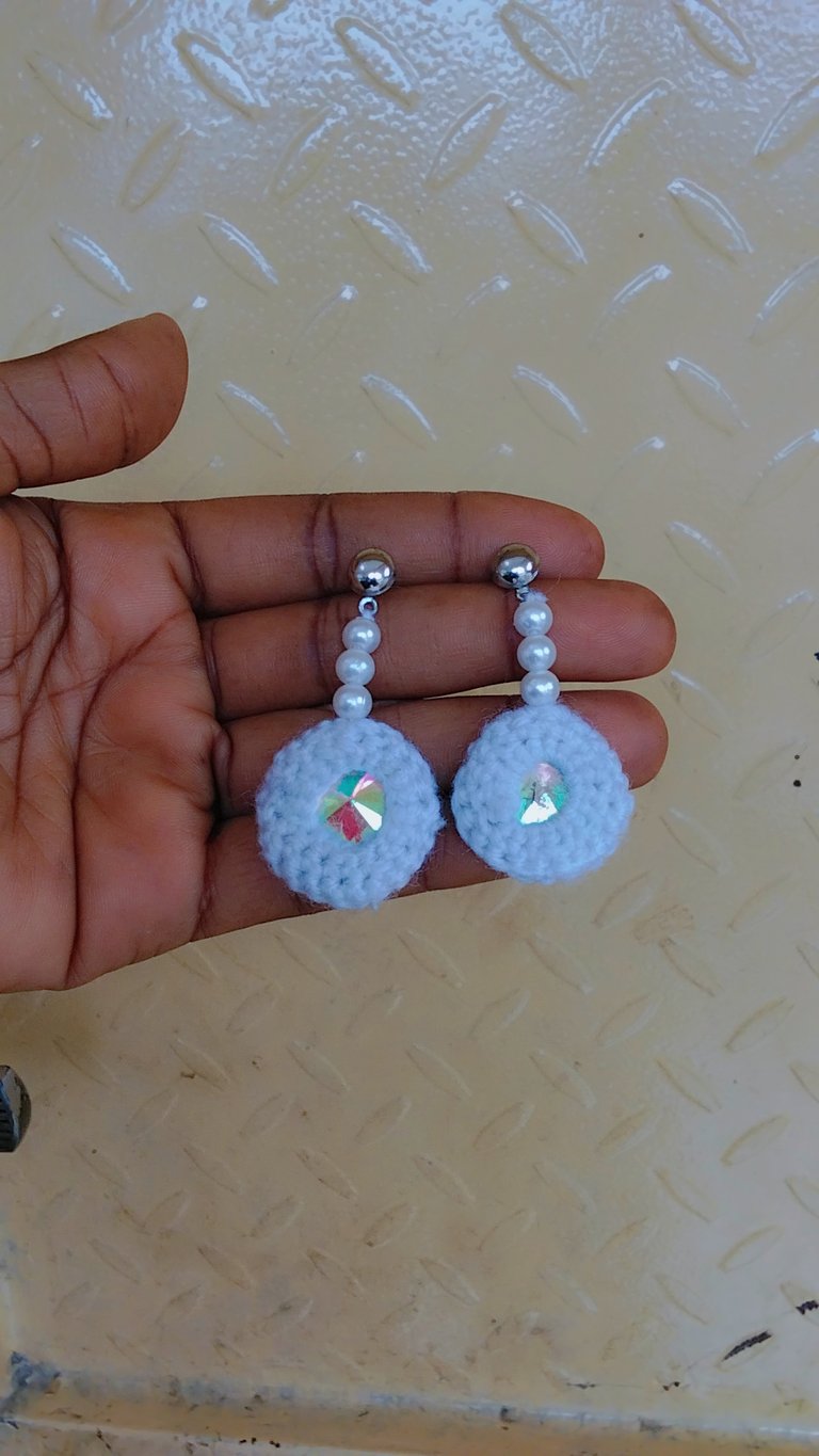 A knitted Earing for a friend.