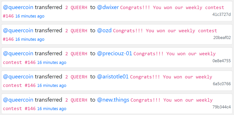 QUEER rewards QC Contest 146