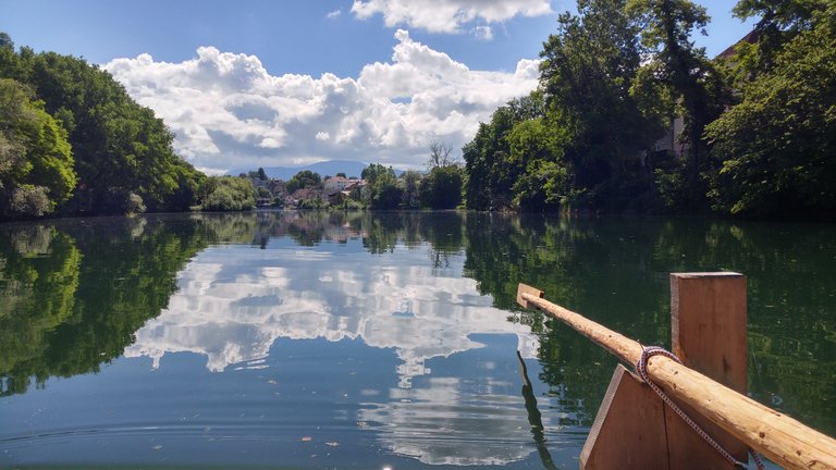 Enchanting Krka river and ride with a wooden raft (Slovenia)