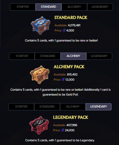 Conclave Arcana Packs