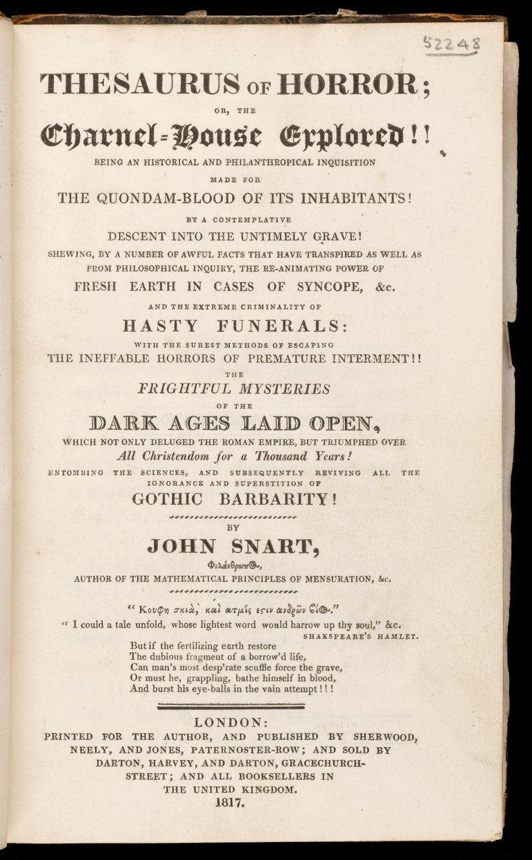 The Thesaurus of Horror - Title Page