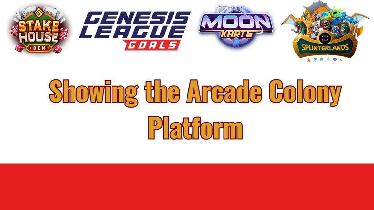 Showing the Arcade Colony Platform