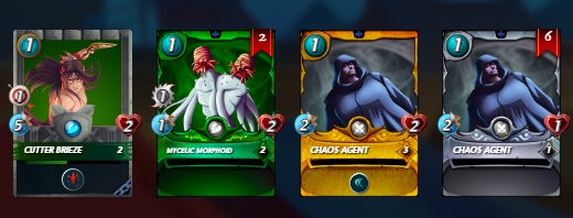 my cost 1 cards for this match