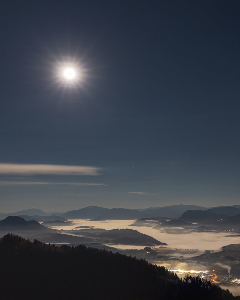 Full Moon from Magdalensberg in Carinthia
