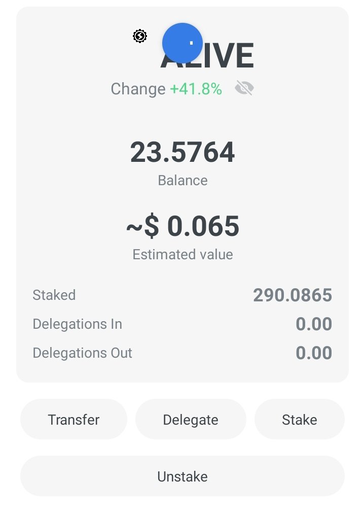 STAKING MY ALIVE TOKENS