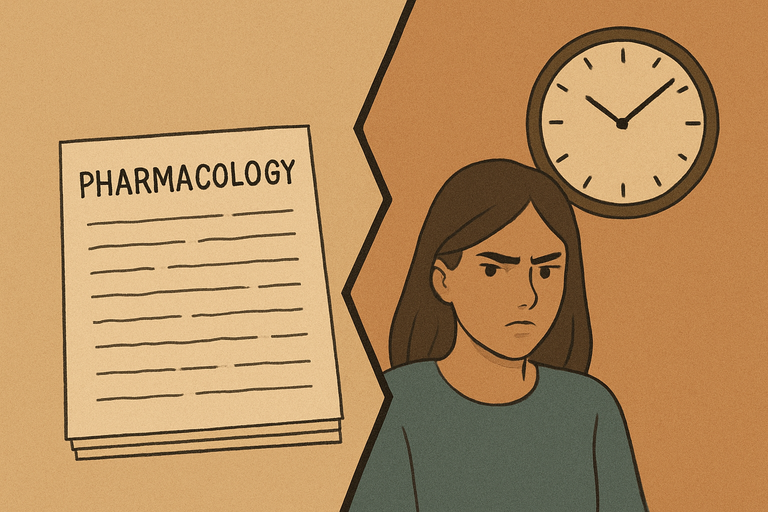The Pharmacology Test, a Note, and a Glare