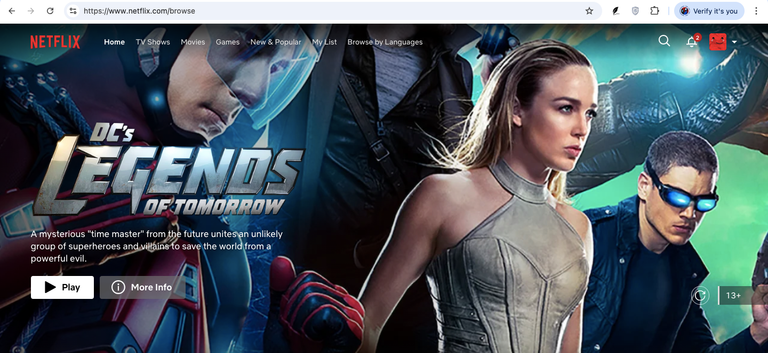 Chrome website screenshot of Netflix's landing page