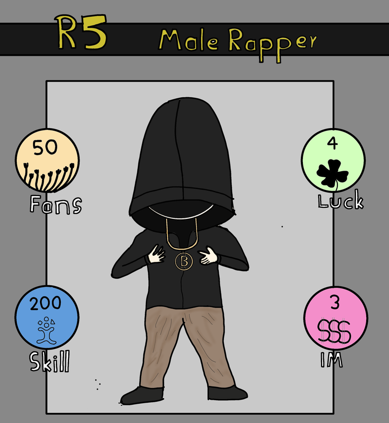 Drawing R5 Male Rapper For Rising Star Game