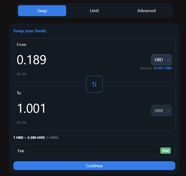 Per Hive Price on Ecency 