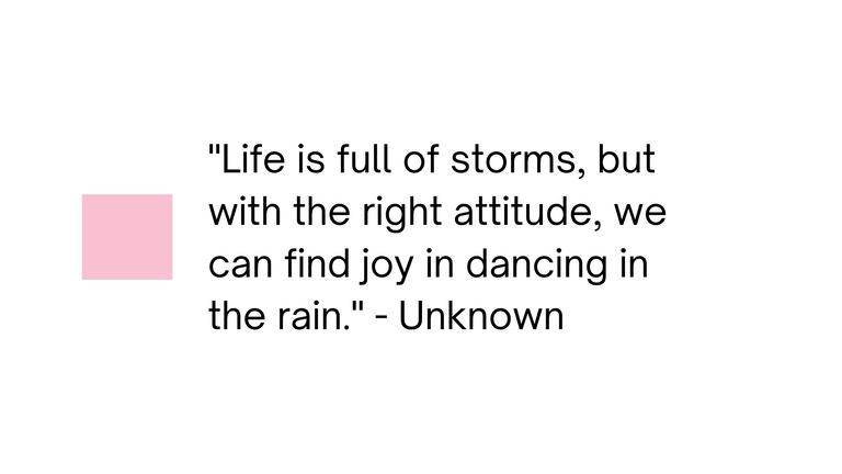 Why are We Scared of the Rain?