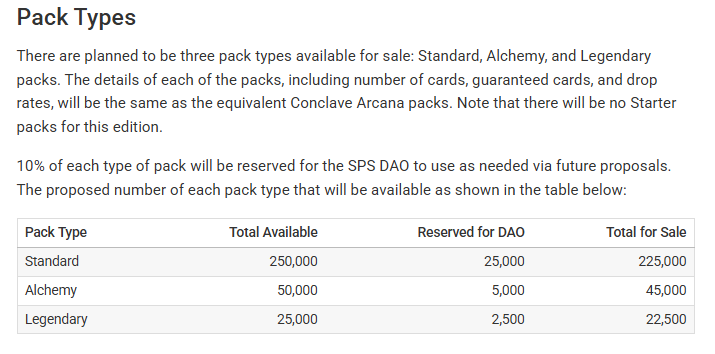 Pack Types