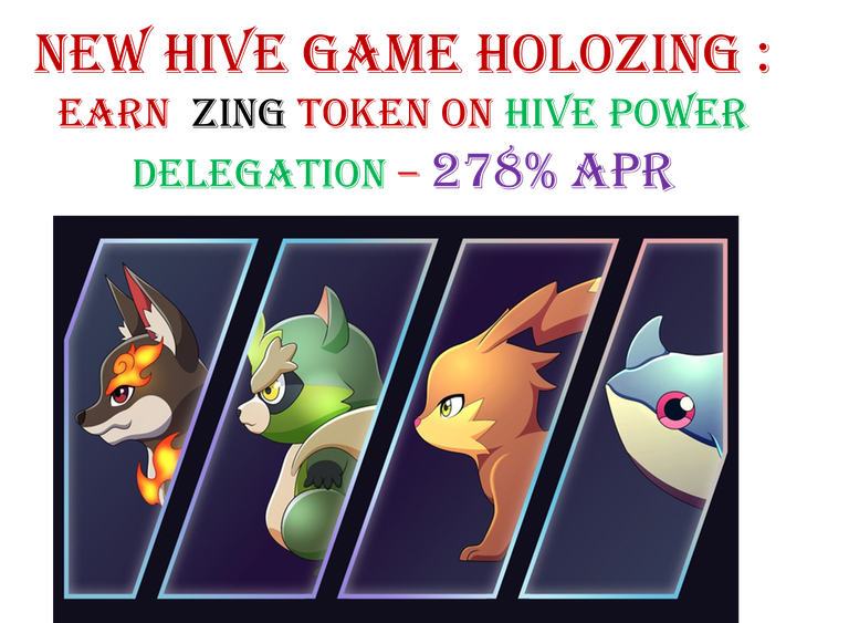 A NEW GAME ON HIVE BLOCKCHAIN : HOLOZING - EARN ZING TOKENS