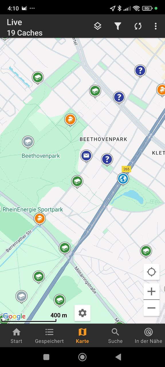 Geo Caches Map