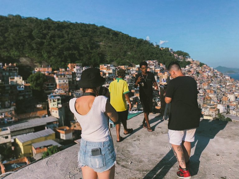 Recording a rap clip at Favela do Cantagalo- Rio de Janeiro/ 2021