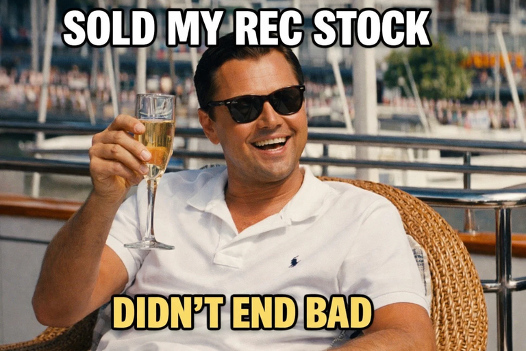 Selling my REC stock did not end bad