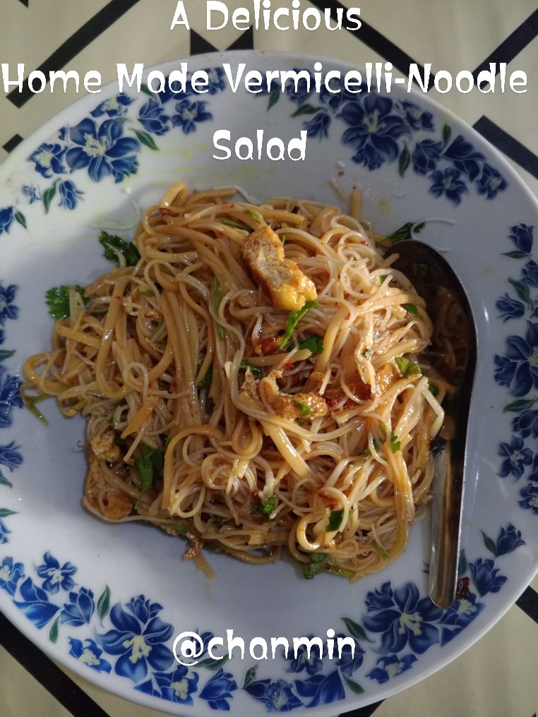 A Delicious Home Made Vermicelli & Noodle Salad