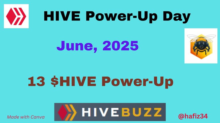 Hive Power-Up Day | June 2025 | My 10th Participation |  13 $HIVE Power-Up | Extra Titbits