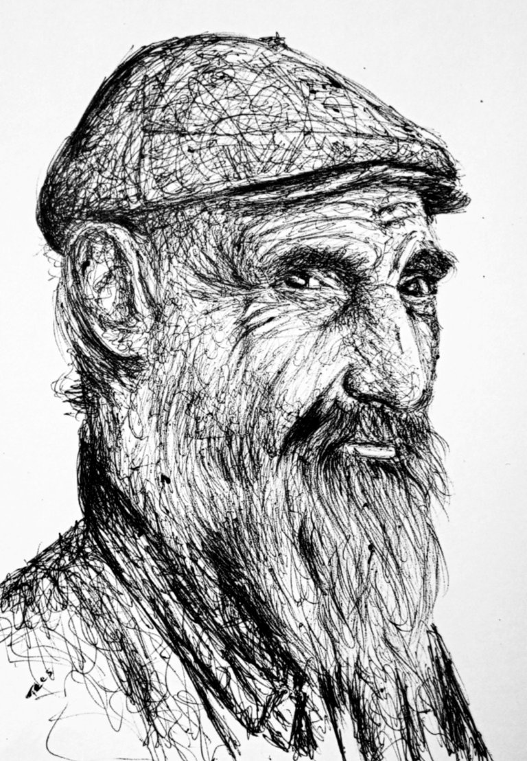 The Bearded Old Man (A Scribble Portrait) — Hive