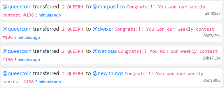 QUEER rewards QC Contest 136
