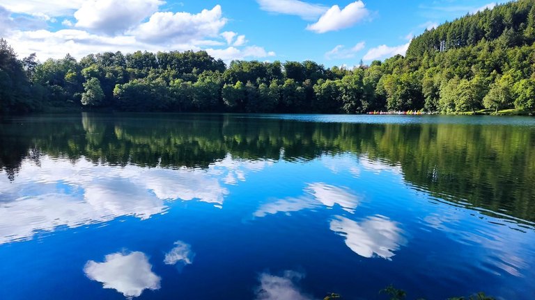 clouds reflection on the lake