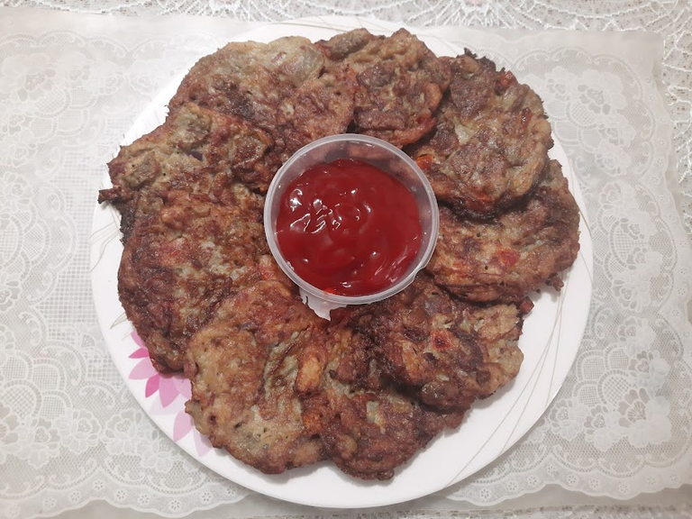 Tortang Talong with Corned Beef/ Eggplant Omelet with Corned Beef