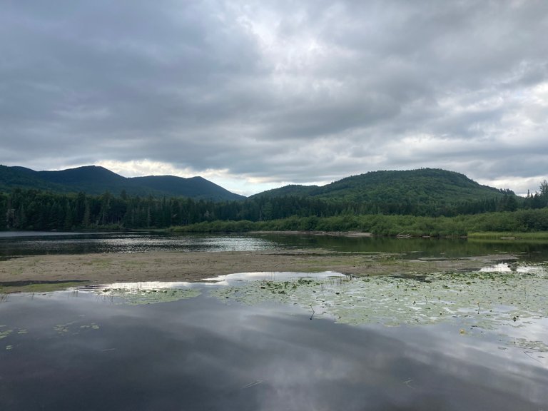 Overcast lake