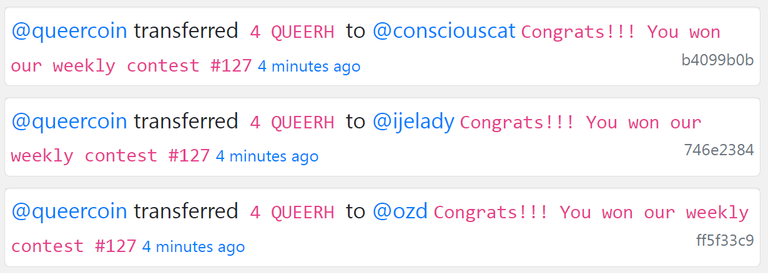 QUEER rewards QC Contest 127